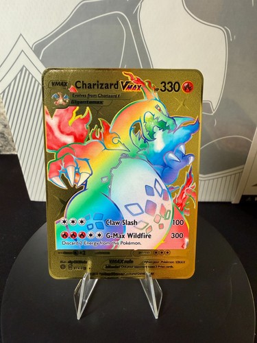 Carta charizard rainbow vmax - rainbow,