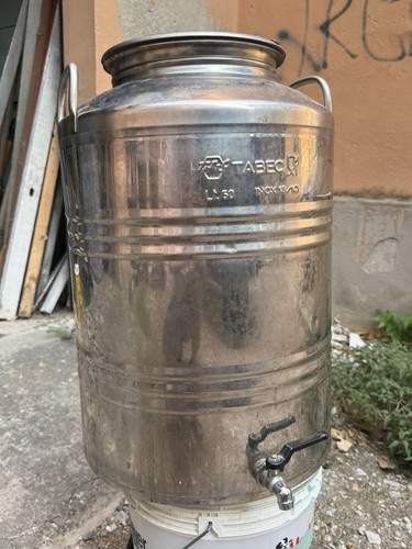 Fusto contenitore olio acciaio