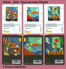 ITALIA 2023 Giornata della Filatelia ( Amici di Penna ) 3 TESSERE FILATELICHE