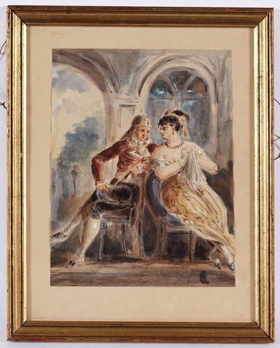 Antico dipinto acquerello - dipinto,