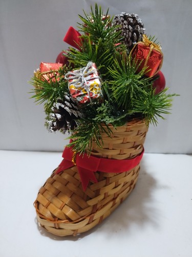 Cesto stivali babbo natale - cesto,