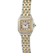 OROLOGIO CARTIER PANTHERE SMALL 2 FILE W25029B6 ACCIAIO INOX/ORO GIALLO 18K 21MM