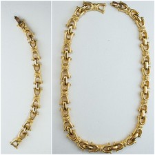 Parure collier e bracciale Placcato Oro vintage .