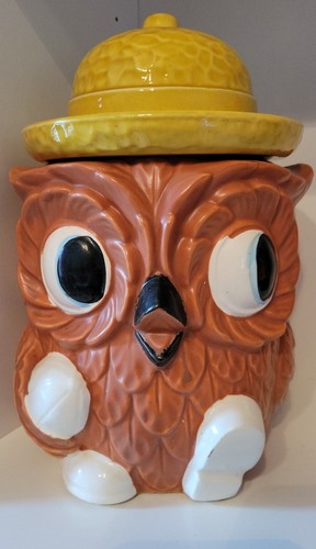 Owl cookie jar japan - owl,