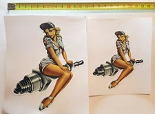 2 Adesivi Pin Up Girl Old