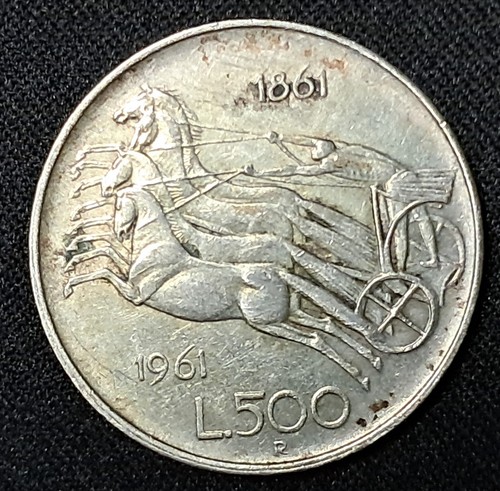 Moneta argento 500 lire - argento,