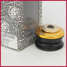 NOS SIXPACK LOOP 1+1/8 POLLICI AURICOLARE ANTERIORE SENZA FILI MTB ORO #811142