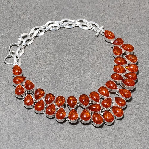 Collana fatta mano ambra - a,