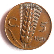 1921 ITALIA 5 CENTESIMI -