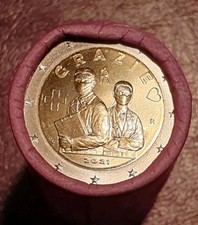 ITALIA 2021 - ROTOLINO 25 PEZZI DA 2 EURO FDC PROFESSIONI SANITARIE - GRAZIE