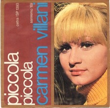 CARMEN VILLANI 45 Giri SANREMO del 1969 PICCOLA PICCOLA  / NOSTRA CASA DISUMANA