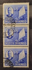 Francobolli tripli Borneo del