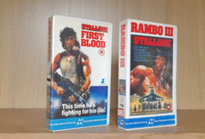 RAMBO FIRST BLOOD + RAMBO 3 _ VHS Guild Home Video _ IMPORT USA _ B7