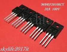 5 pz Diodi Schottky MBRF20100CT 20A 100V 3 pin -  5 pezzi MBRF 20100 CT diodo