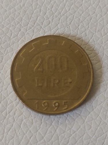200 lire coin 1995 rotated - 200,