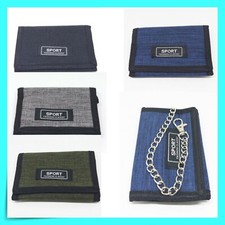 Portafoglio Portabanconote in Tessuto Ripiegabile Three Fold Biker con Catena