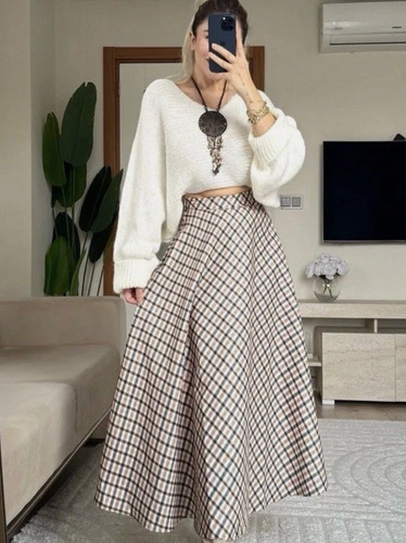 Gonna mantella quadri zara - gonna,