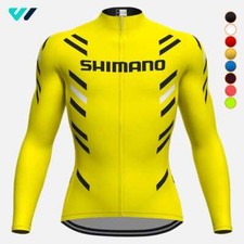 Maglia da Ciclismo da Uomo Manica Lunga Maglia da Bici da Strada Team Traspirant