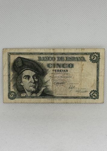 Banconota spagna 5 pesetas - 5,