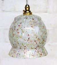 Plafoniera insolita antica art deco sospensione vetro splatter nuovi accessori