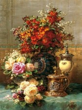 Quadro Vaso Fiori Peonie