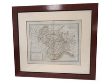 CARTA GEOGRAFICA ANTICA Carte des Etats du Roi de Sardaigne en Terre-Ferme