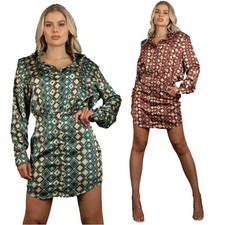 Abito camicia donna in raso