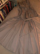 MIU MIU ICONIC GRIGIO GHIACCIO TOP GONNA ABITO SET TUTA 42 4 6 2 S M DVF TOP NUOVO $1290