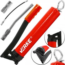 Pistola Grasso Manuale 500ml Ingrassatore con Beccuccio Rigido e Flessibile