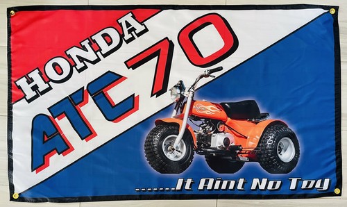 Honda atc orange - honda, 3x5ft