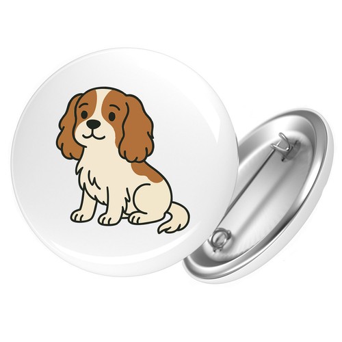 Button cavalier king charles - king,