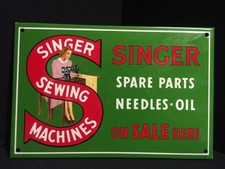 Insegna smaltata singer sewing - smaltata,