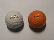 Golf balls marbles whiteorange-Playmate Spalding-Palline da golf biancaarancione