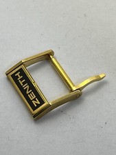 FIBBIA ORIGINALE ZENITH VINTAGE LAMINATA ORO 14MM - BUCKLE GOLD PLATED