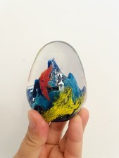 ? fermacarte uovo acquario in vetro di Murano Vintage anni 70