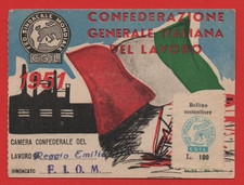 TESSERA SINDACATO ANNO 1951