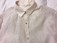 Camicia donna di seta écru tg 42 manica lunga