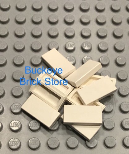 Lego 1x2 piastrelle bianche - 1x2,