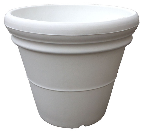 Vaso resina giardino bianco - vaso,