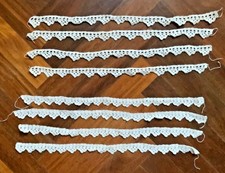 8 BORDI per ASCIUGAMANO ad UNCINETTO fatto a mano lunghezza cm. 50 cad.