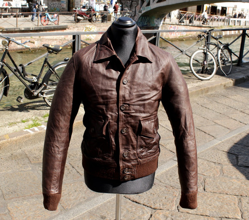 Giubbotto bomber pelle - , vintage