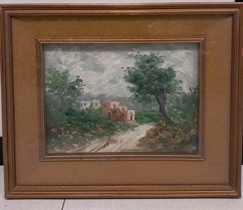 Dipinto olio tavola - olio, su