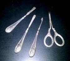 Set Toeletta 7 pezzi - Argento 800/1000 - Epoca Anni '30