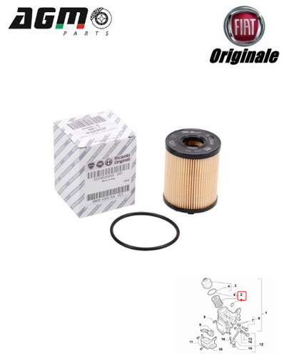 Filtro olio originale fiat - filtro,