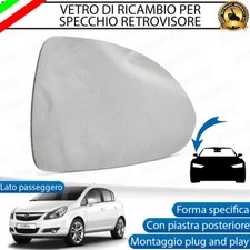 SPECCHIETTO OPEL CORSA D PRE-RESTYLING VETRO SPECCHIO RETROVISORE DESTRO TERMICO