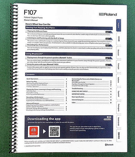 Roland f107 owner - roland, owner's