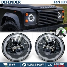 FARI Full LED Per LAND ROVER DEFENDER Luce Bianca 6500K Angel Eyes OMOLOGATI 60W