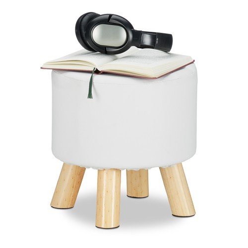 Sgabello similpelle pouf - in,