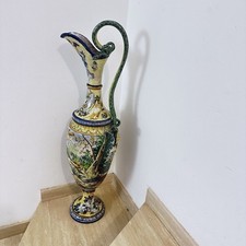 ANFORA IN MAIOLICA DIPINTA E