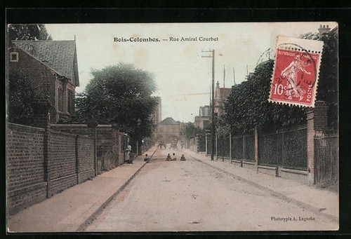 Cpa bois colombes rue - rue, admiral